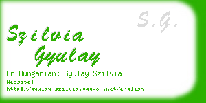 szilvia gyulay business card